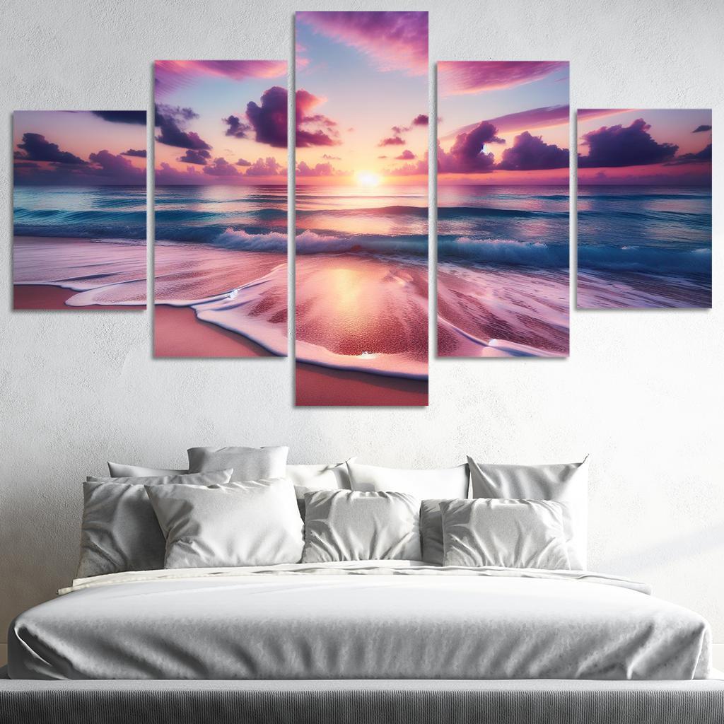 Sunrise Vista Coastal Meditation Spot Oil Paintings Frame