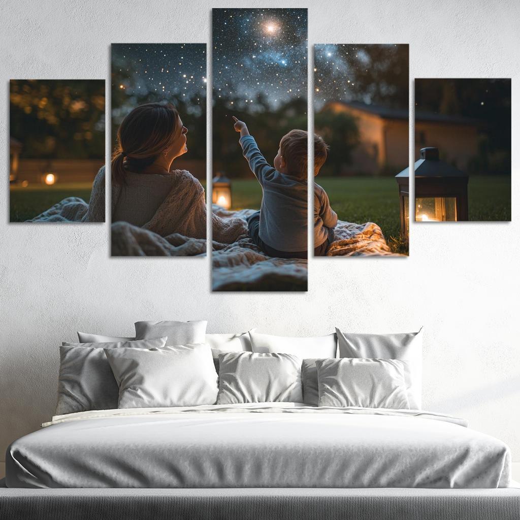 Beneath The Stars Nighttime Conversations Custom Paintings Frame