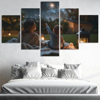 Beneath The Stars Nighttime Conversations Custom Paintings Frame