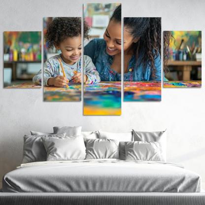 A Canvas Of Love A Mothers Artistic Spirit Canvas Paintings Frame