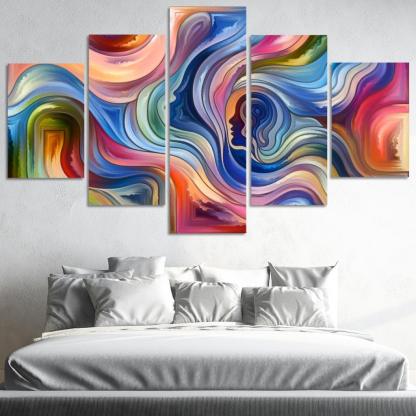 Chronicles of Emotion 5 Piece HD Canvas Wall Art-Original Frame