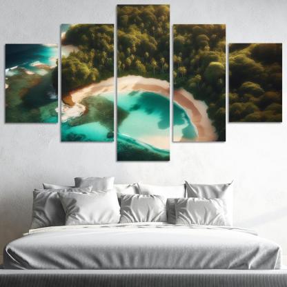 Hidden Paradise Beach Premium Artwork Frames