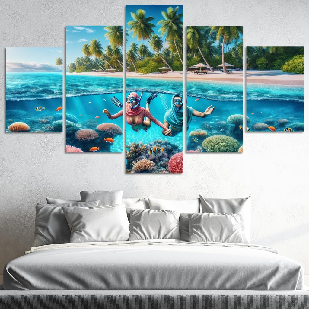 Coral Sands Sanctuary Modern Paintings Frame
