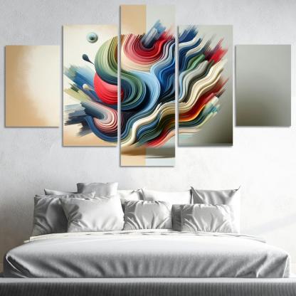 Luminous Acrylic Wall Art 5 Piece HD Canvas Wall Art-Original Frame