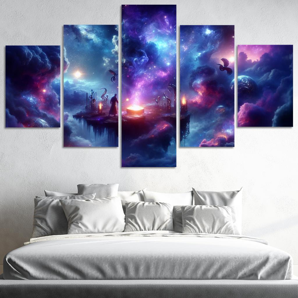 The Arcane Starforge 5 Piece HD Canvas Wall Art-Original Frame