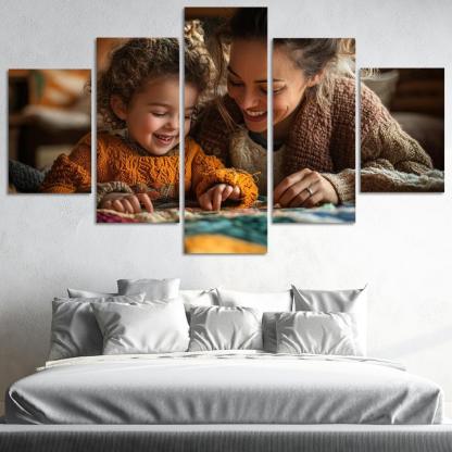 Threads Of Connection A Mothers Tapestry Of Love Canvas Paintings Frame