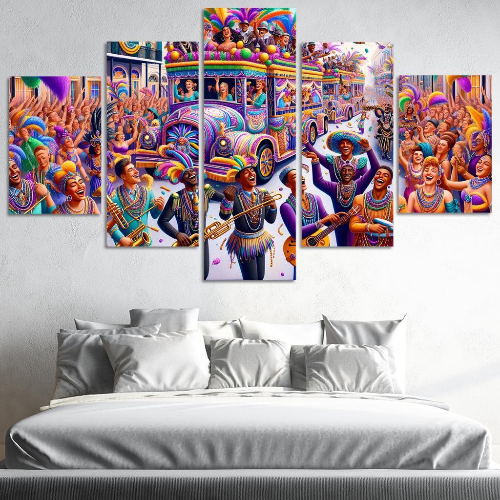 Mardi Gras - United States Modern Paintings Frame