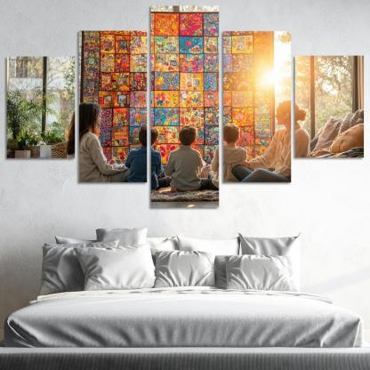 Woven Hearts The Tapestry Of Togetherness Custom Paintings Frame