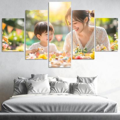 Moments Of Joy Celebrating Togetherness Custom Paintings Frame