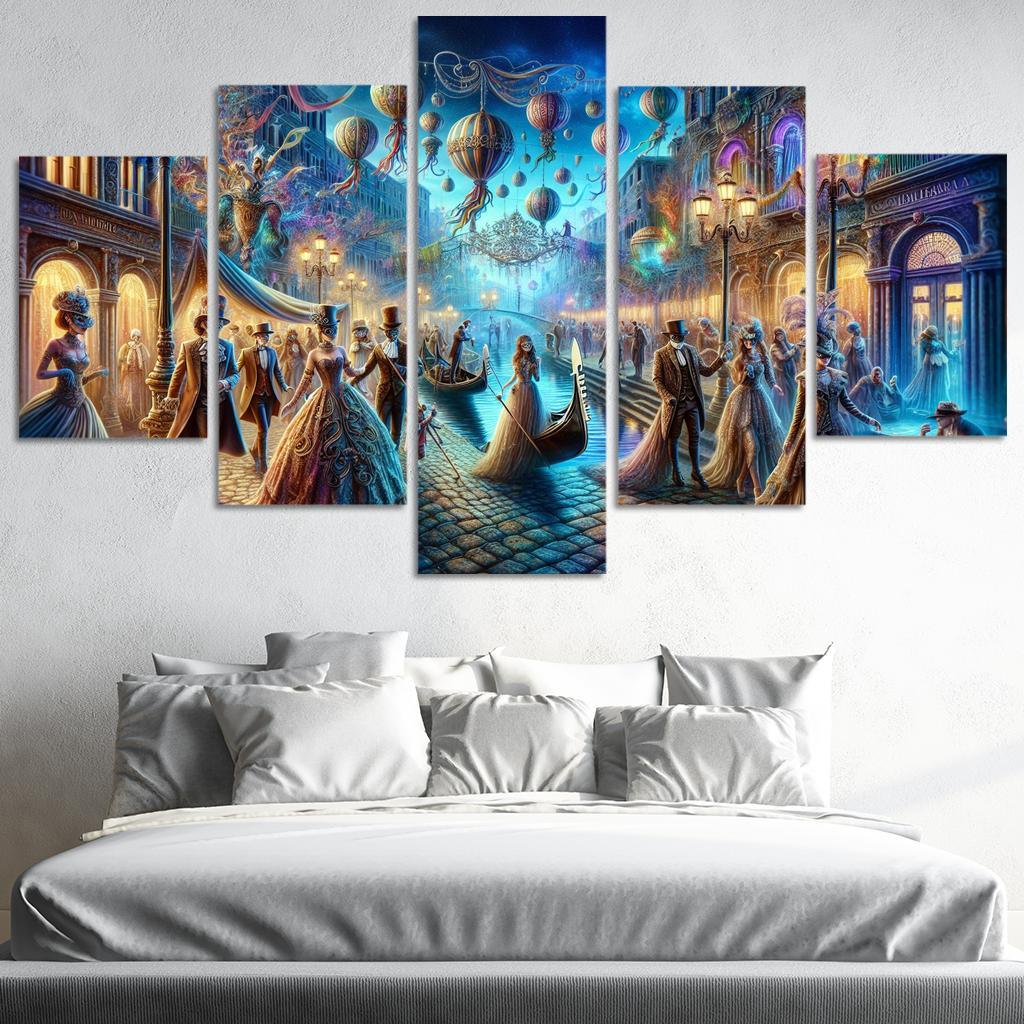 Venice Carnival - Italy Modern Paintings Frame