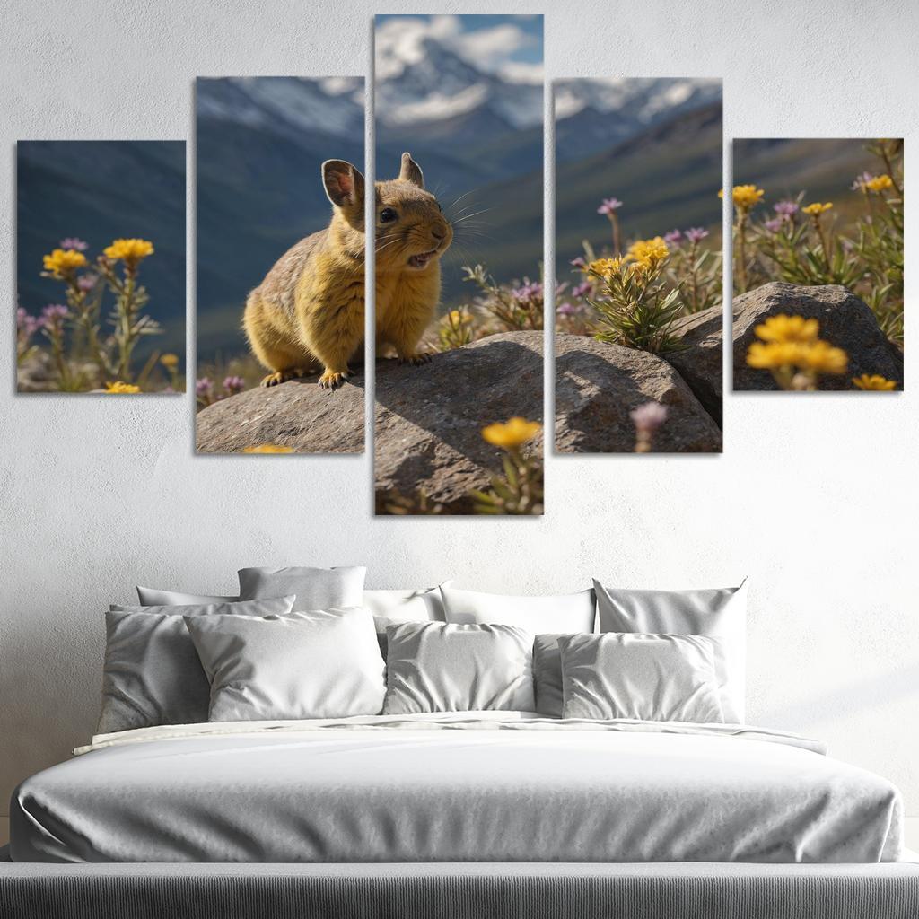 The Elusive Pika Mountain Sentinel Canvas Paintings Frame