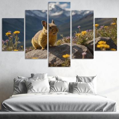 The Elusive Pika Mountain Sentinel Canvas Paintings Frame