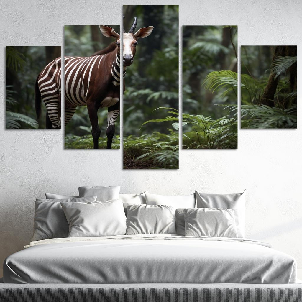 The Unique Okapi Nature's Hidden Jewel Custom Paintings Frame