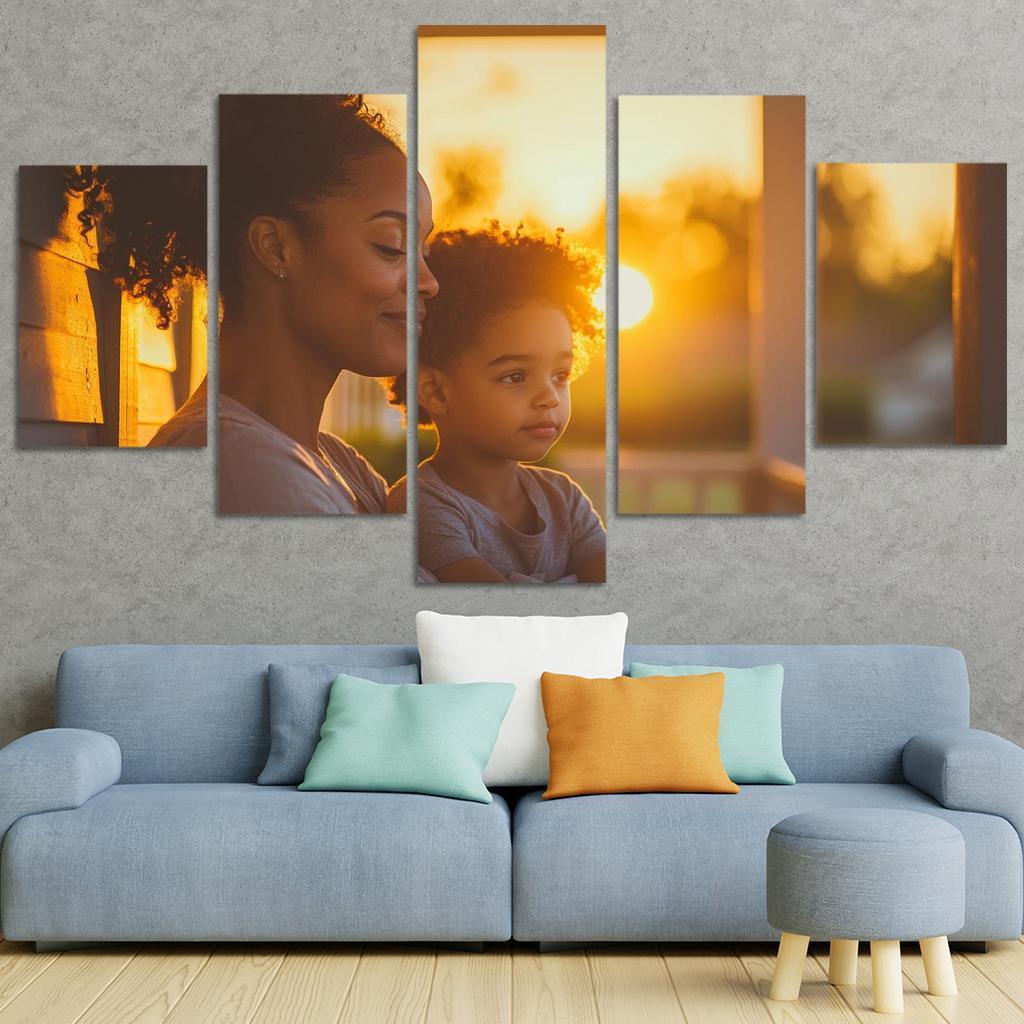 A Mothers Gentle Whisper Comfort Through Words Canvas Paintings Frame