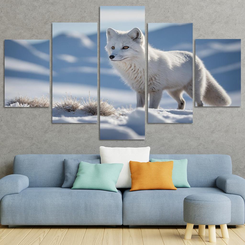 The Charming Arctic Fox Multi-panel Paintings