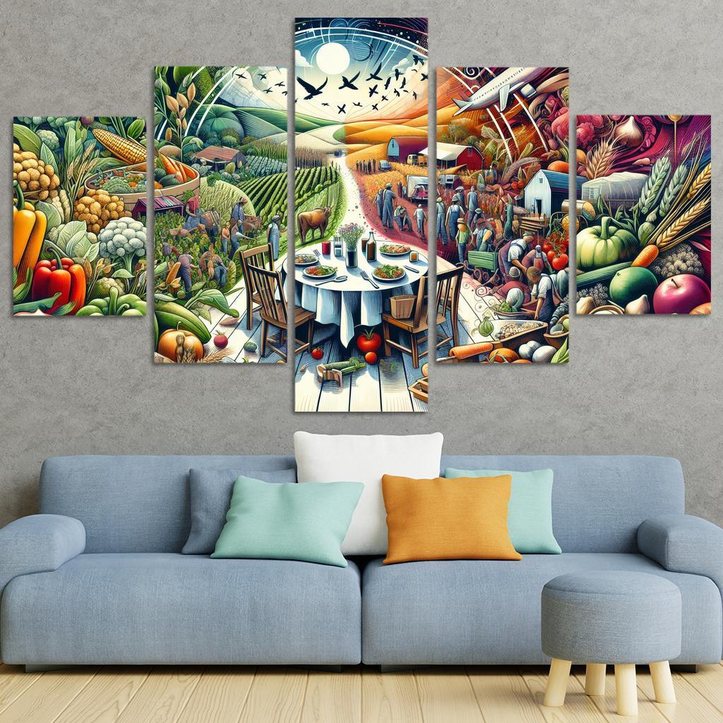 The Fabric Of Life Understanding Food Systems Custom Paintings Frame