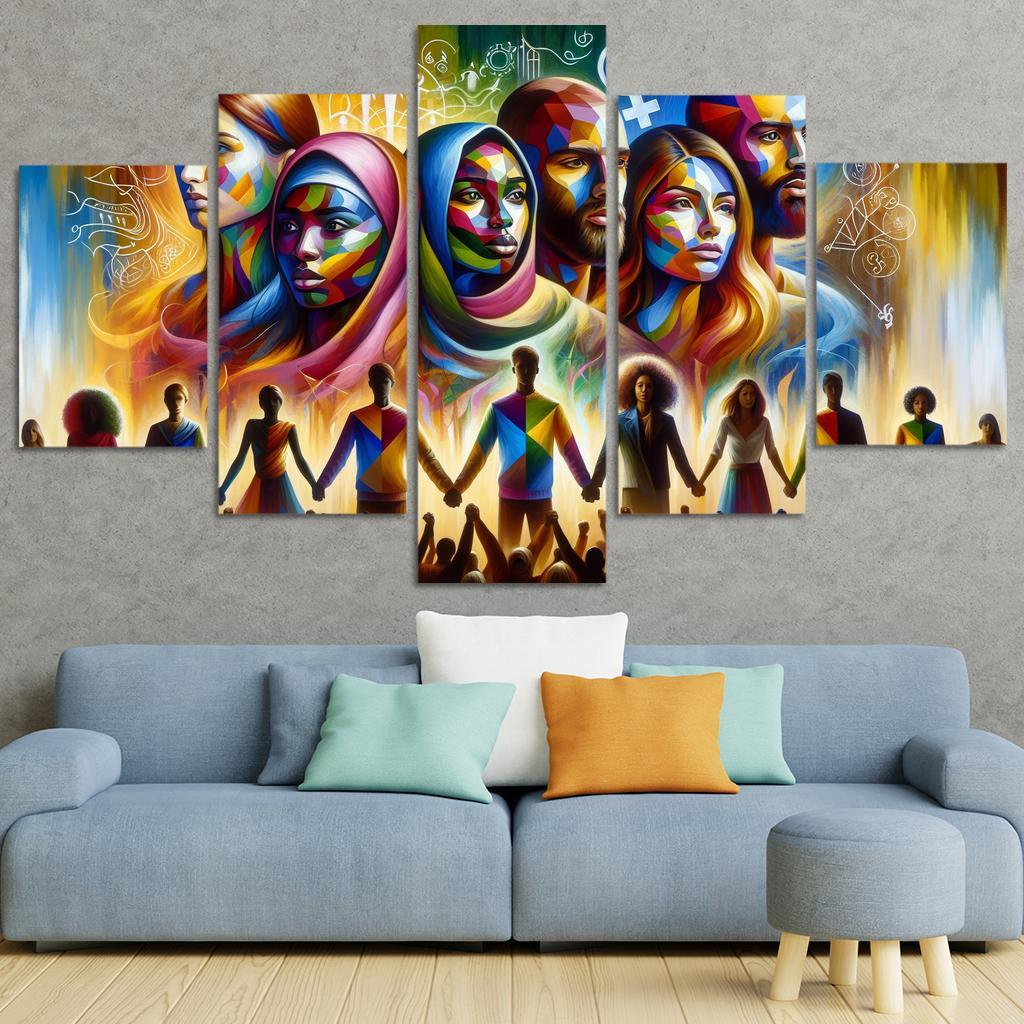 Echoes Of Equality Gender Justice Through Art Multi-panel Paintings