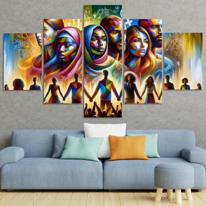 Echoes Of Equality Gender Justice Through Art Multi-panel Paintings