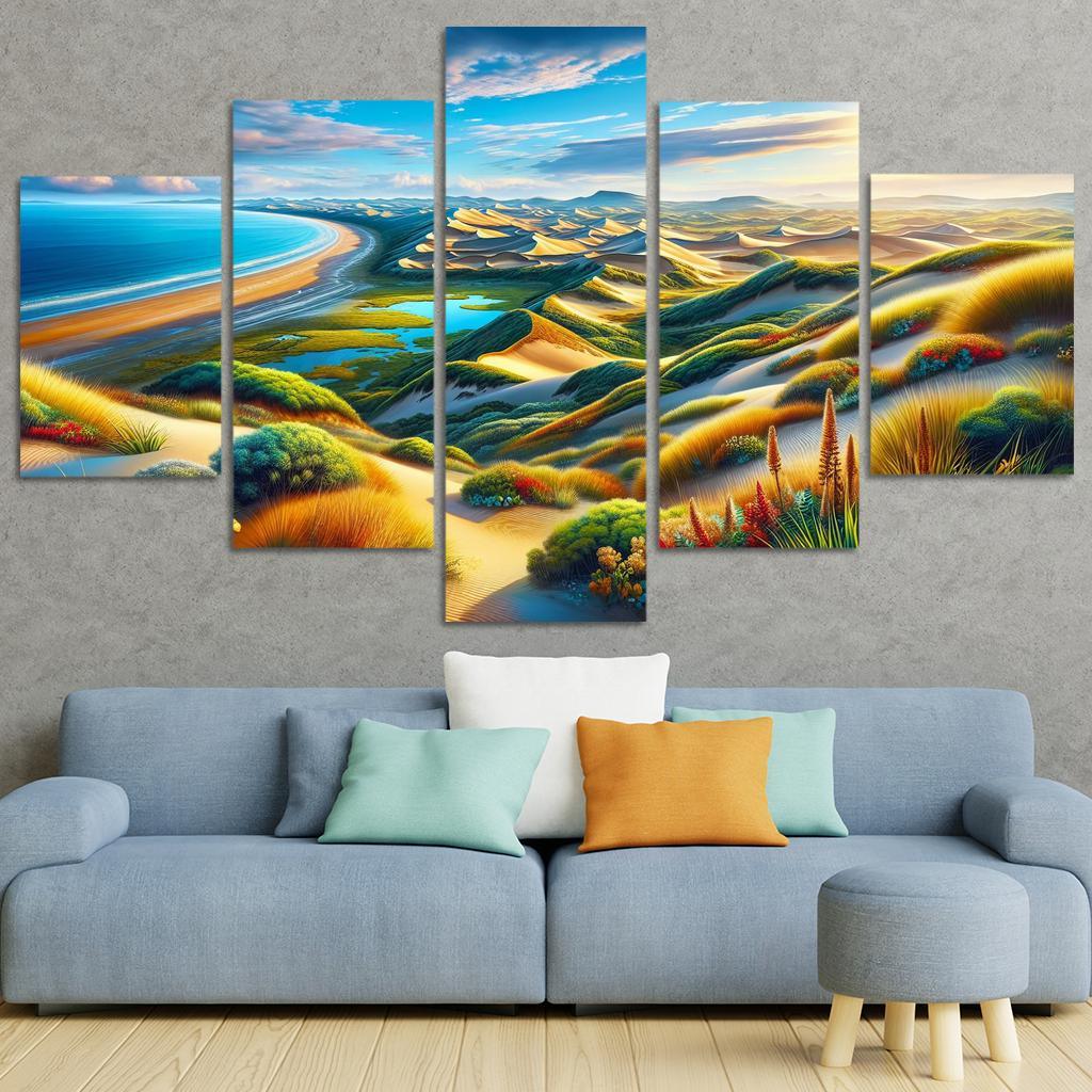 Whispering Dunes An Adventure Awaits 5 Piece HD Canvas Wall Art-Original Frame