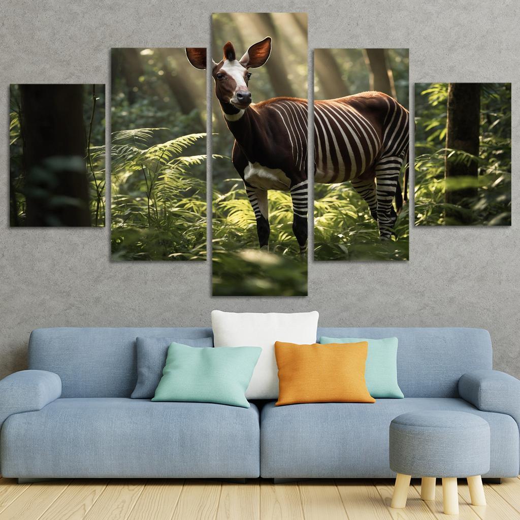 The Enigmatic Okapi Forest Guardian Of The Congo Modern Paintings Frame