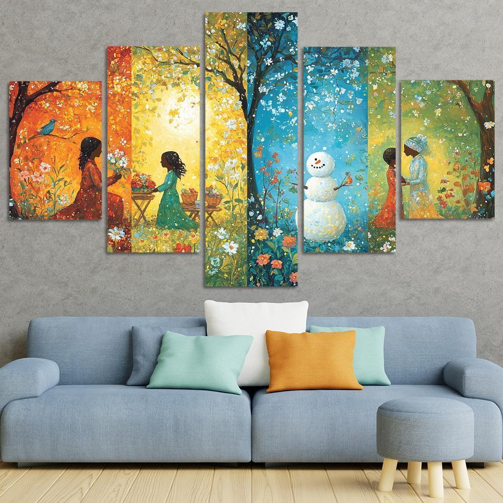 Seasons Of Love The Cycle Of Nurturing Custom Paintings Frame