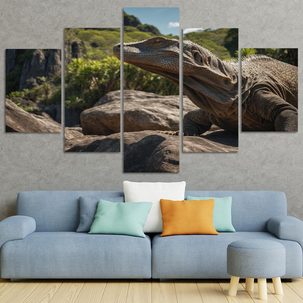 The Enigmatic Komodo Dragon Multi-panel Paintings