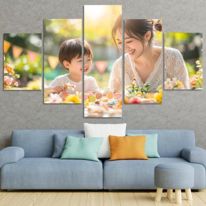 Moments Of Joy Celebrating Togetherness Custom Paintings Frame
