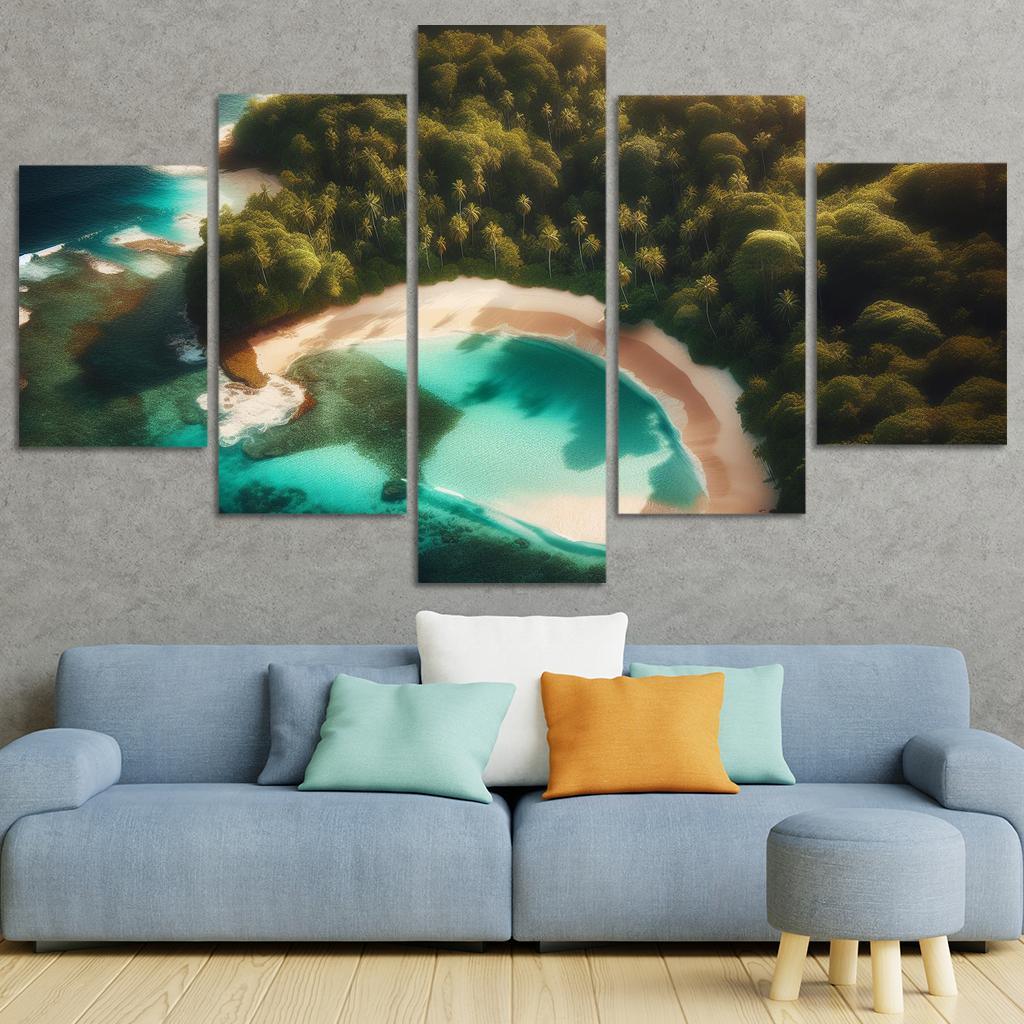 Hidden Paradise Beach Premium Artwork Frames