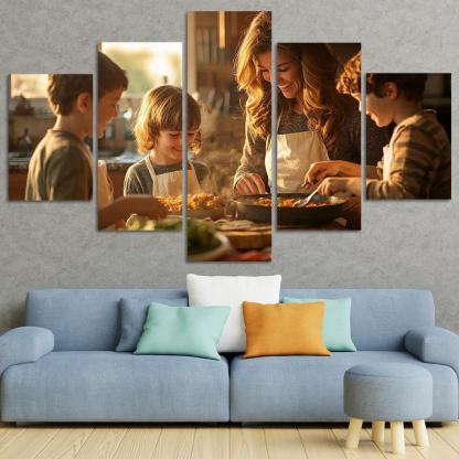Home Is Where Mom Is The Comfort Of A Mother's Love Canvas Paintings Frame