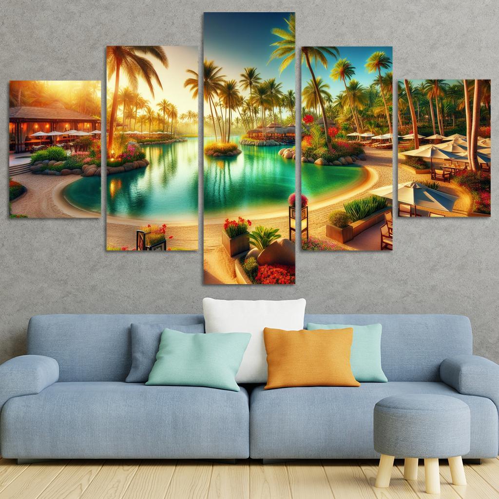 Lagoon Beach A Tropical Escape Art Trends