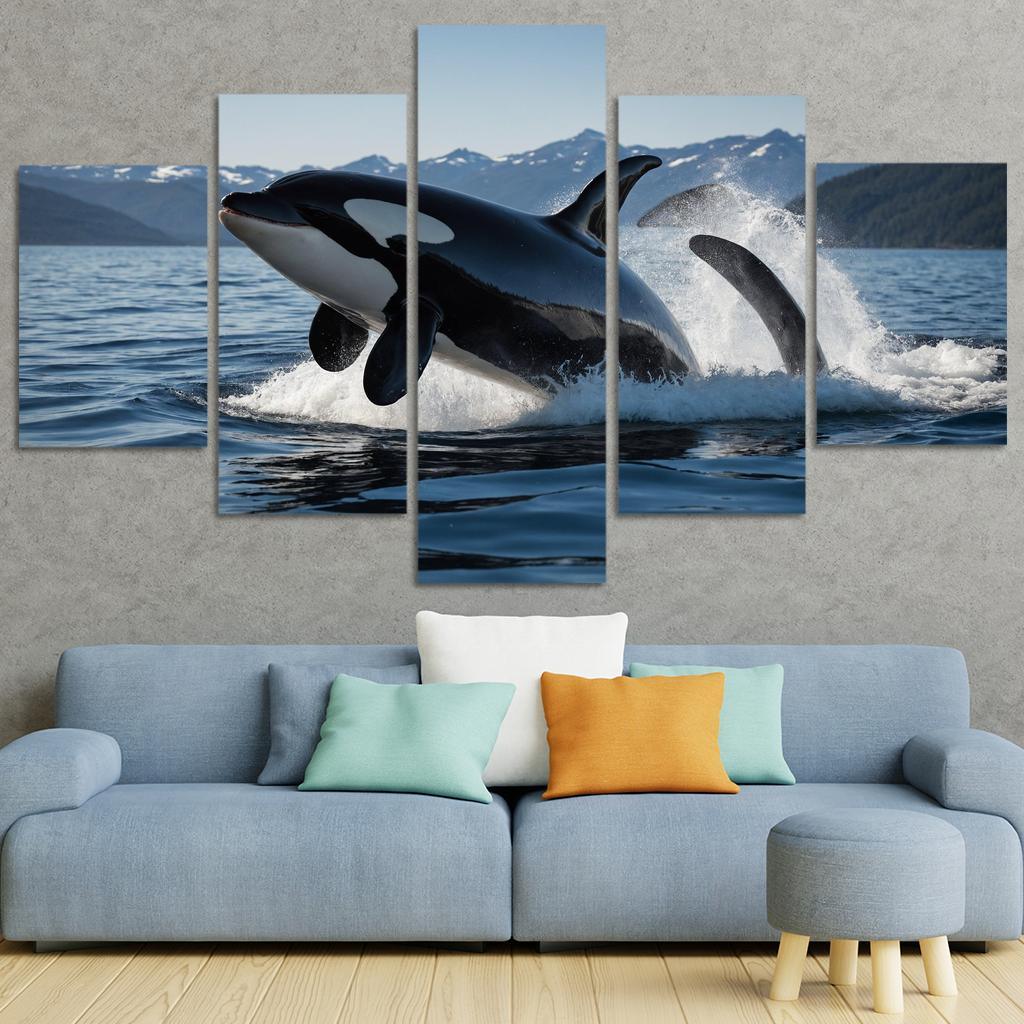The Majestic Orca The Ocean's Apex Predator Custom Paintings Frame