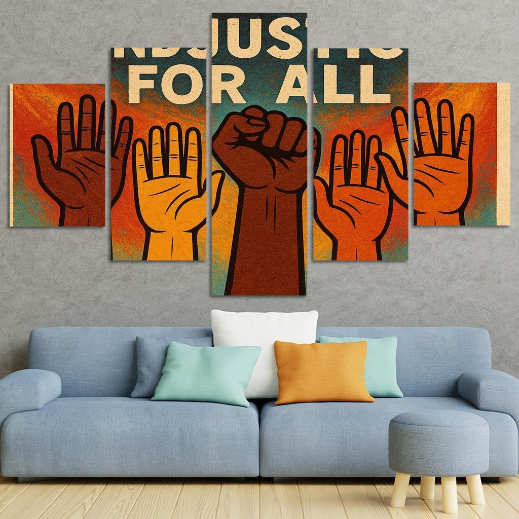 Waves Of Justice Artistic Advocacy For Social Equity Premium Artwork Frames