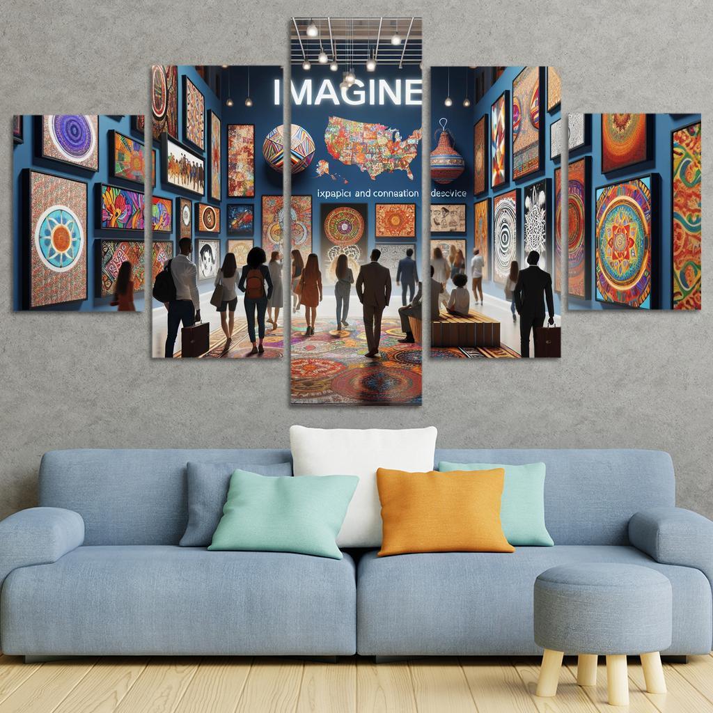 Bridging Cultures Artistic Expressions Of Unity Framed Paintings