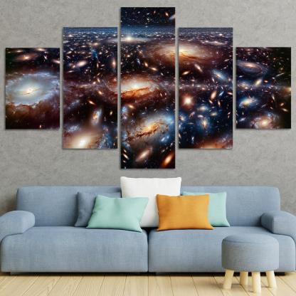 Galactic Superclusters The Universe's Largest Structures Abstract Paintings Frame