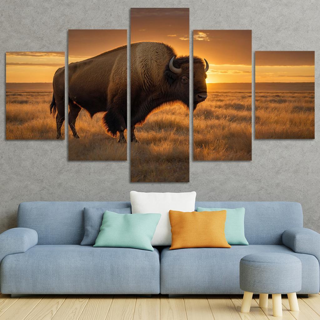 The Resilient American Bison A Symbol Of The Wild West Custom Paintings Frame