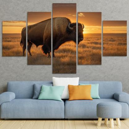 The Resilient American Bison A Symbol Of The Wild West Custom Paintings Frame