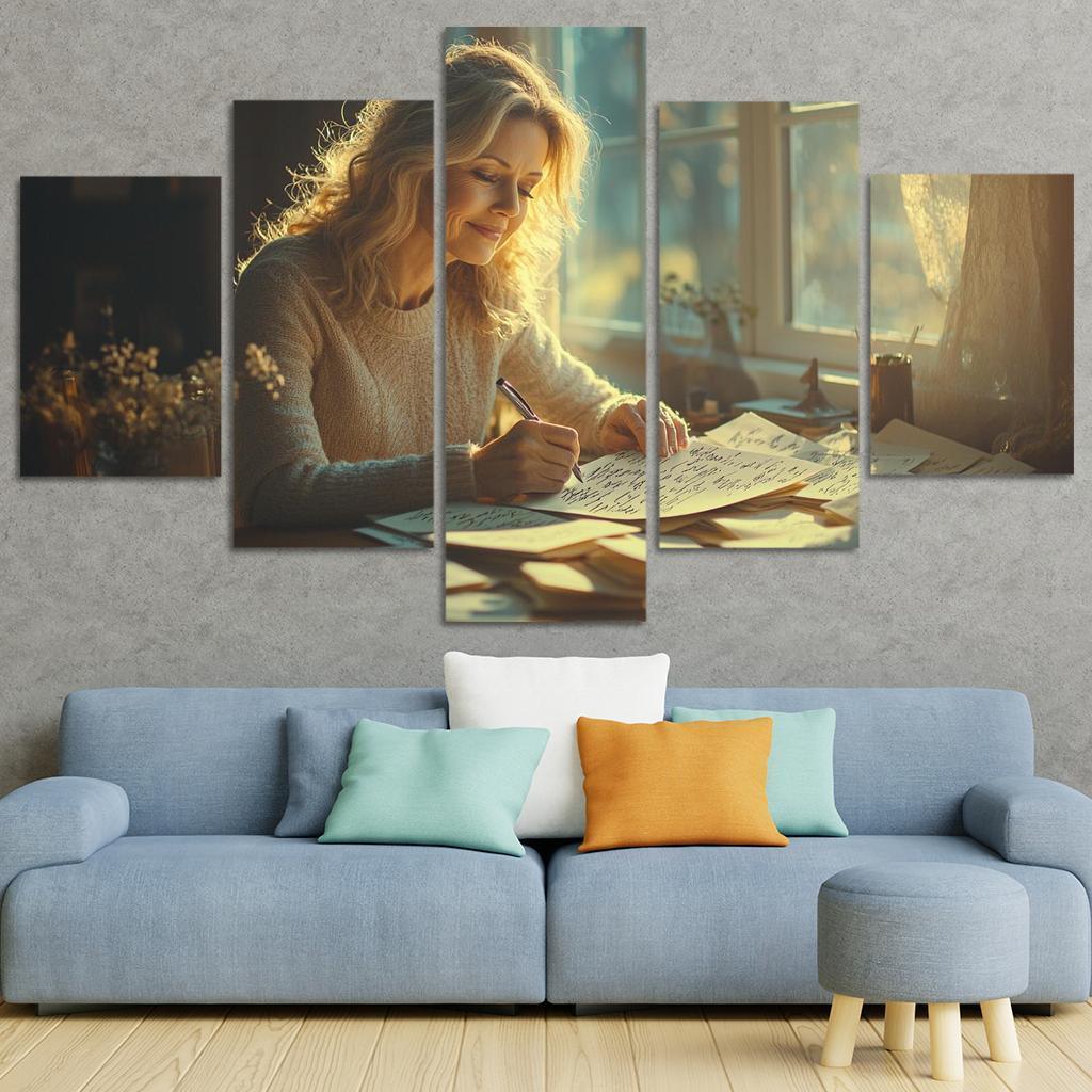 Handwritten Love Letters A Mother's Heart Modern Paintings Frame