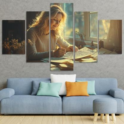 Handwritten Love Letters A Mother's Heart Modern Paintings Frame