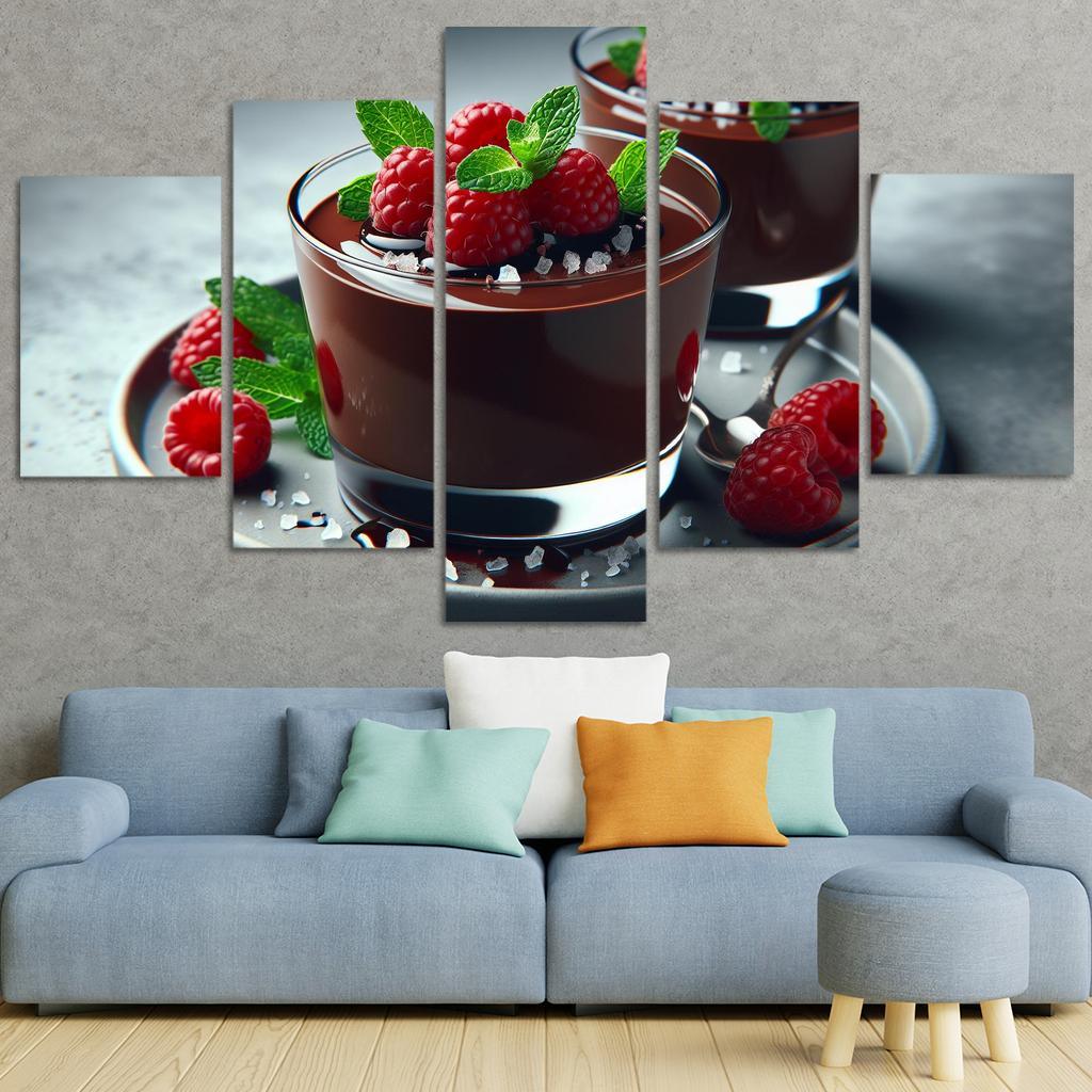Chocolate Avocado Mousse 5 Piece HD Canvas Wall Art-Original Frame