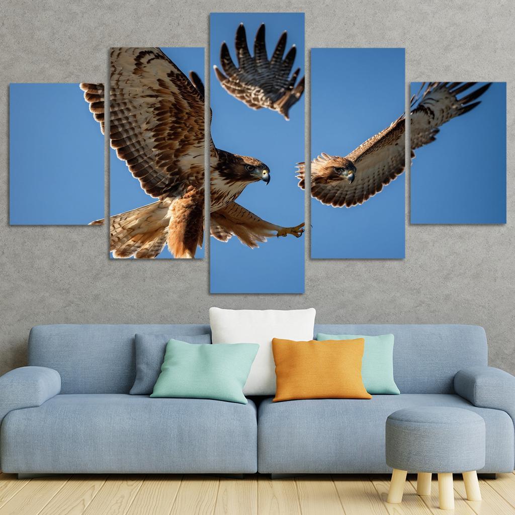 The Graceful Red-tailed Hawk Icon Of The Open Sky Modern Paintings Frame