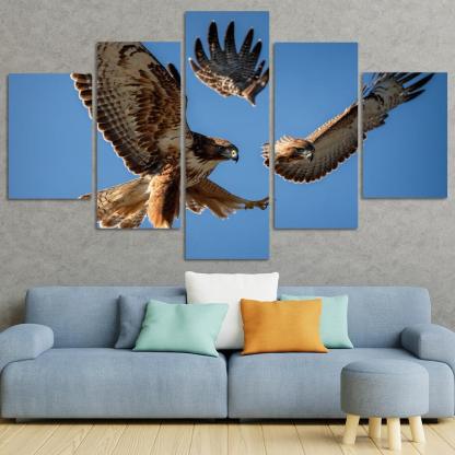 The Graceful Red-tailed Hawk Icon Of The Open Sky Modern Paintings Frame