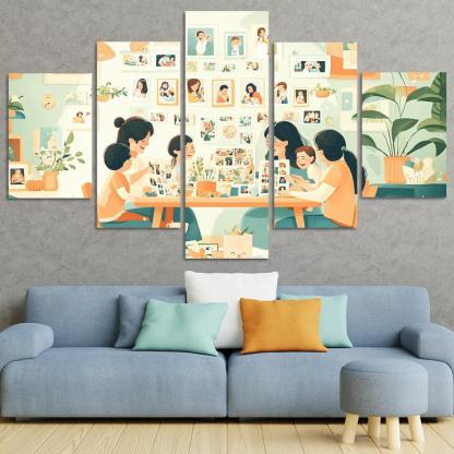 The Journey Of Motherhood Milestones And Memories Custom Paintings Frame