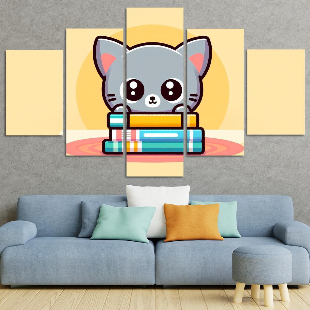 Curious Cat - Adventure Companion Framed Paintings
