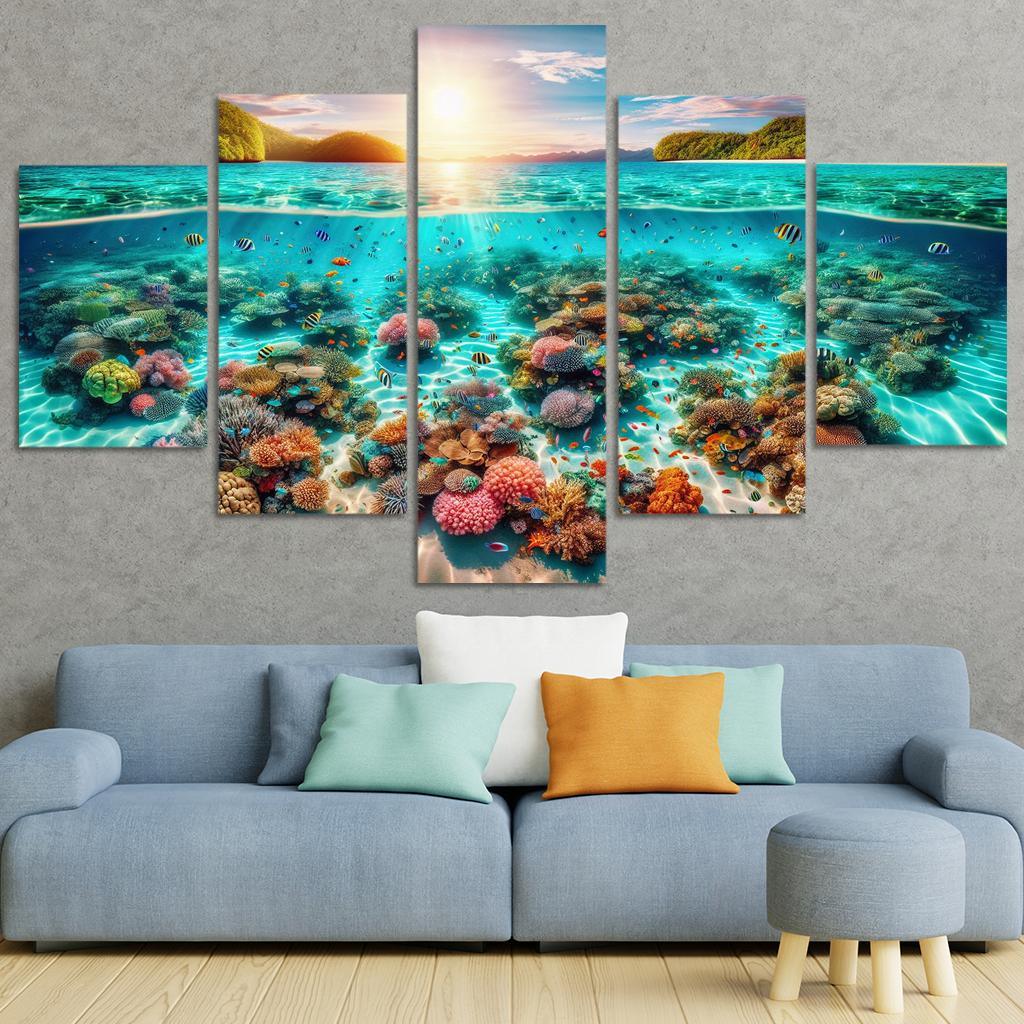 Coral Sands Beach Custom Paintings Frame
