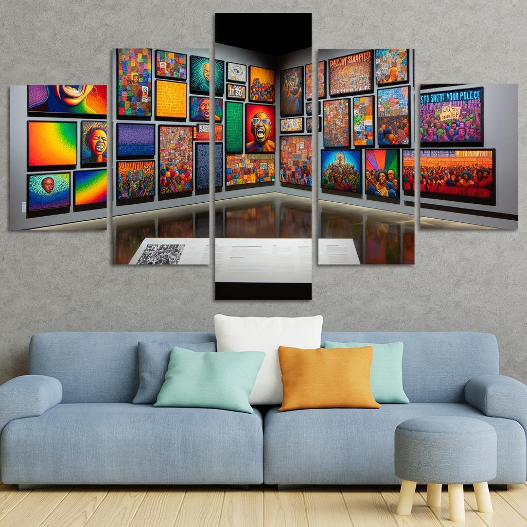 Threads Of Change Art On Racial Equality Framed Paintings