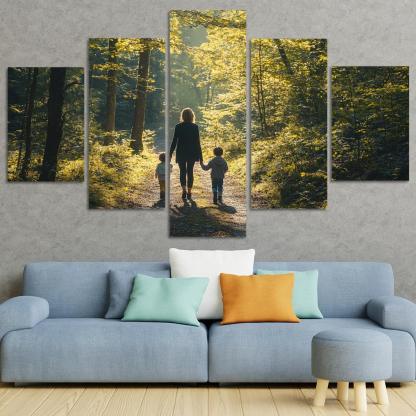 Footsteps Of Faith A Mothers Guiding Path Canvas Paintings Frame