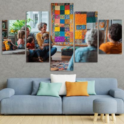 Threads Of Togetherness A Mothers Tapestry Custom Paintings Frame
