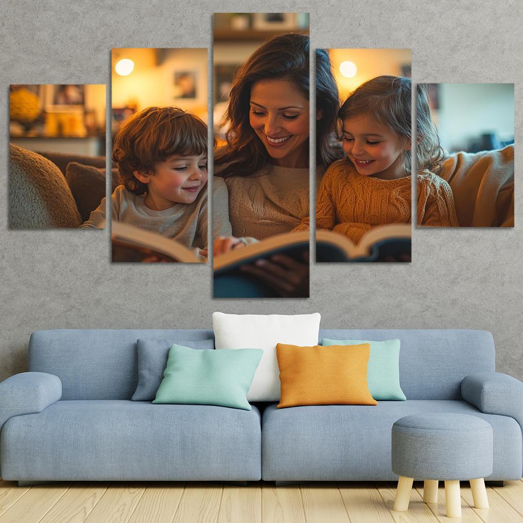 The Comfort Of Home A Mothers Embrace Custom Paintings Frame