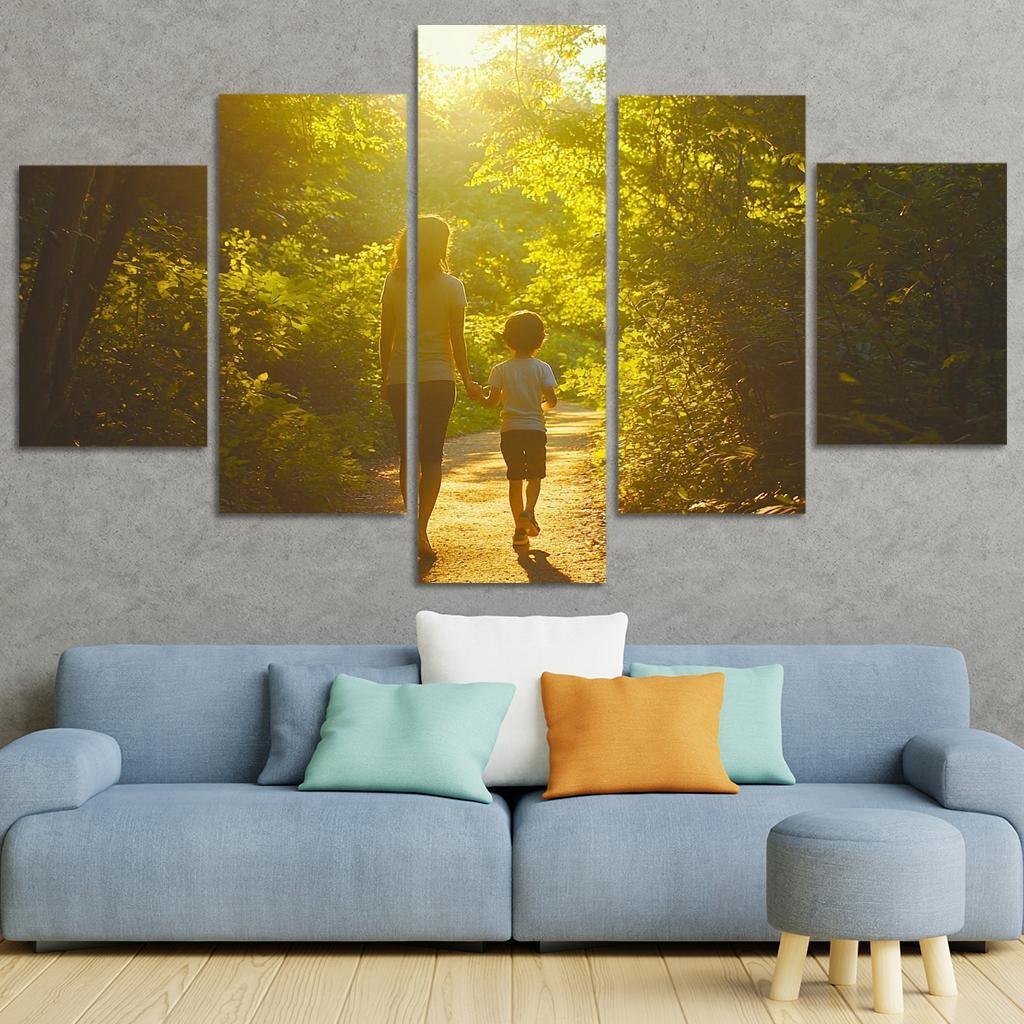 Footprints Of Love A Mothers Path Canvas Paintings Frame