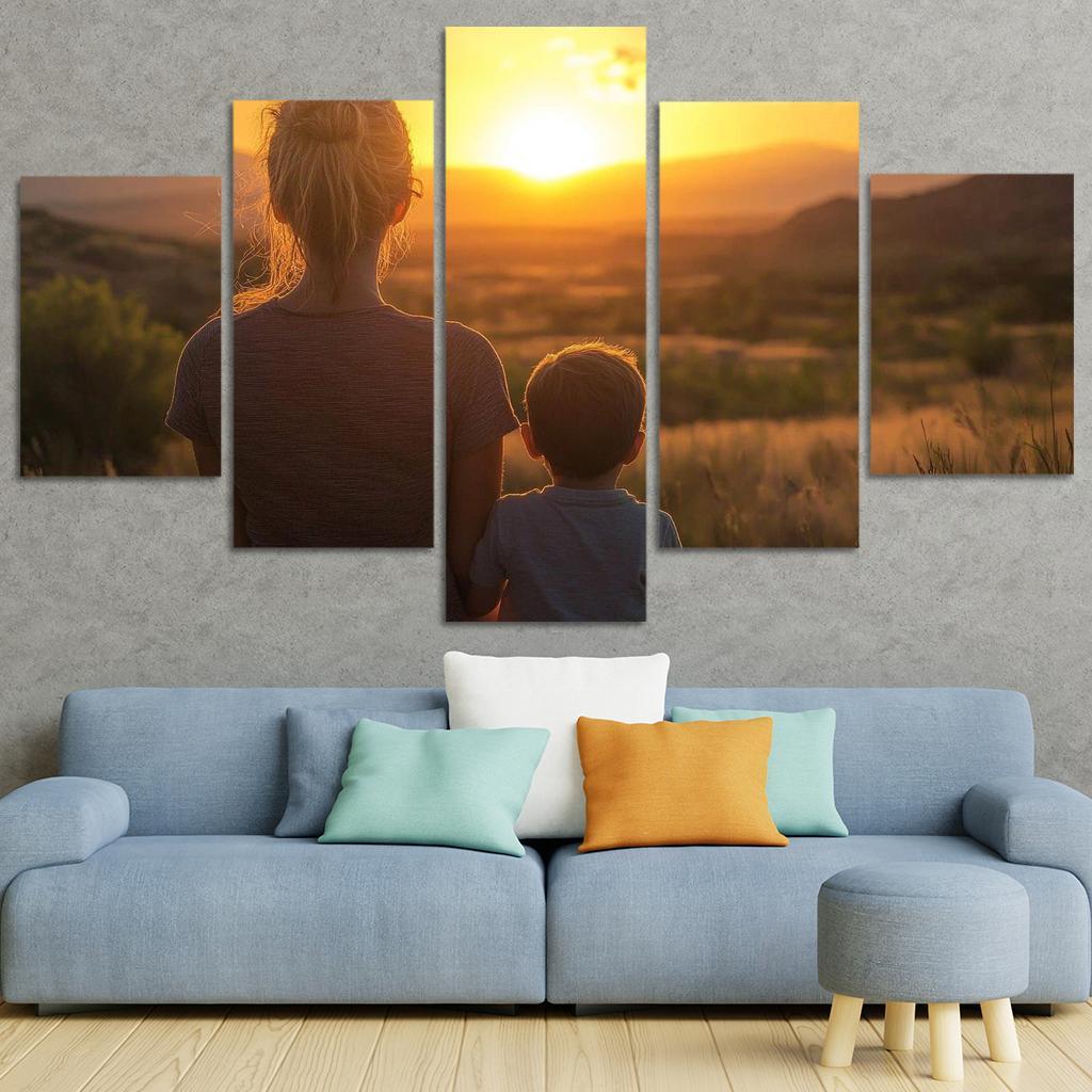 Her Silent Strength A Mothers Resilience Canvas Paintings Frame